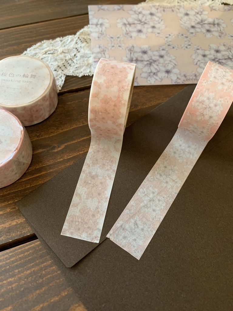 桜色の輪舞 マスキングテープ(白地)
