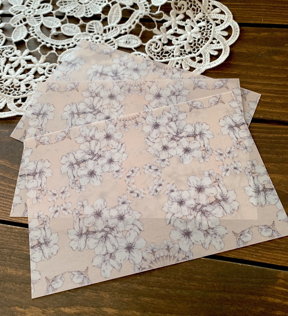 桜色の輪舞 トレーシングペーパーポストカード (5枚)