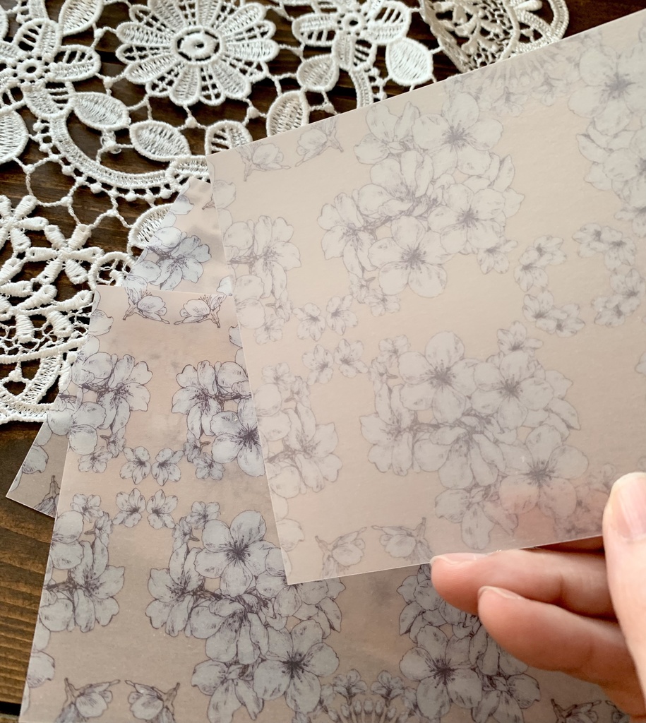 桜色の輪舞 トレーシングペーパーポストカード (5枚)