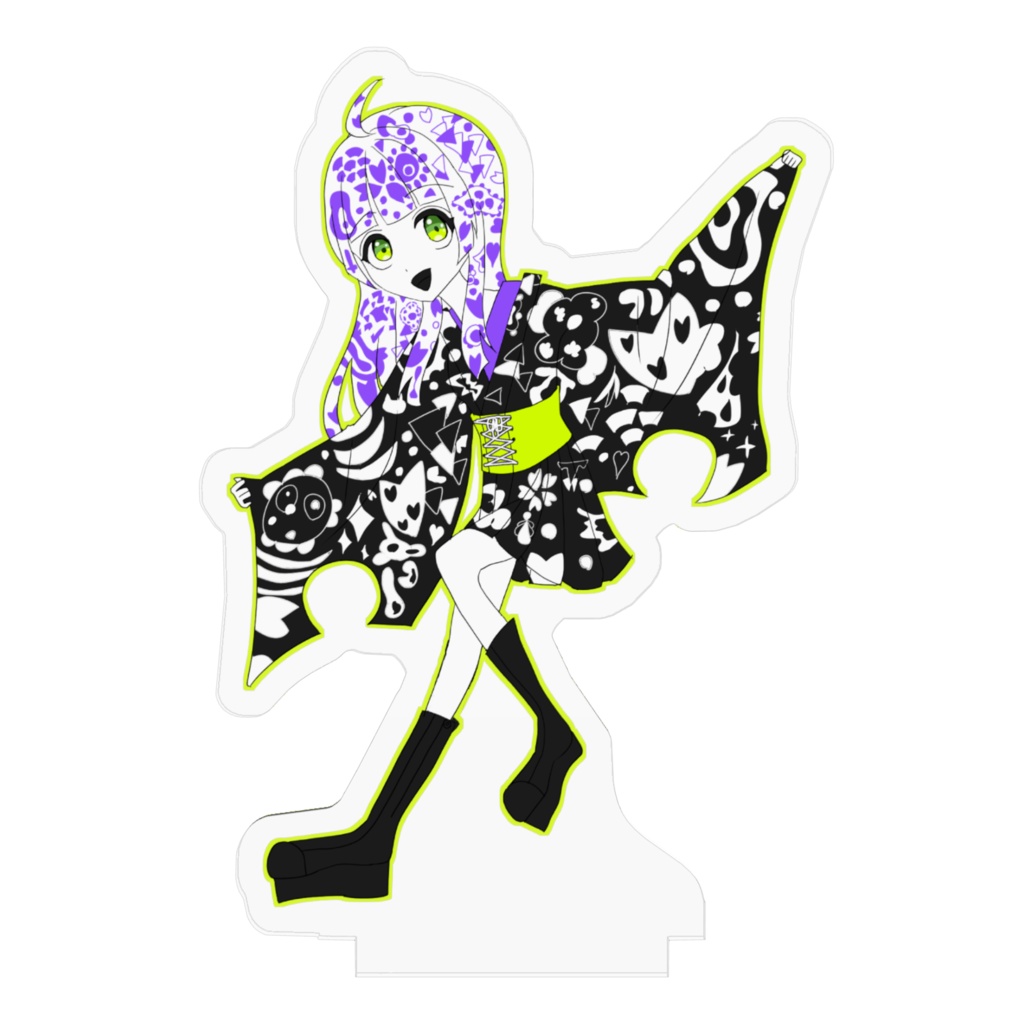 アクリルスタンド Acrylic display stand ver白鮮 約70mm