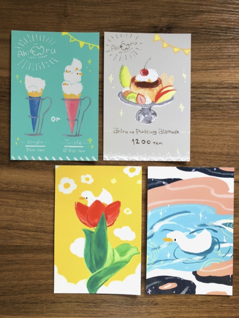 あひるのポスカ 4種セット