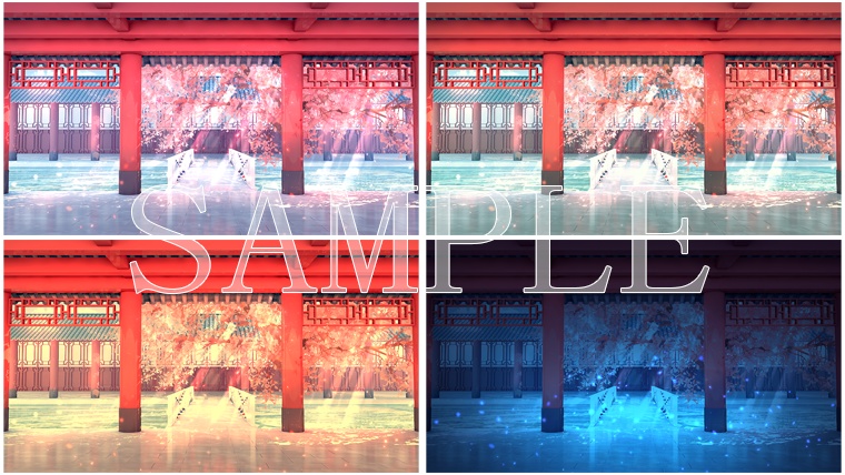 ゲーム背景素材「花の庭」