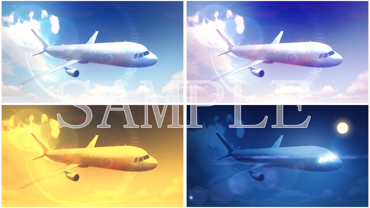 ゲーム背景素材「飛行機」