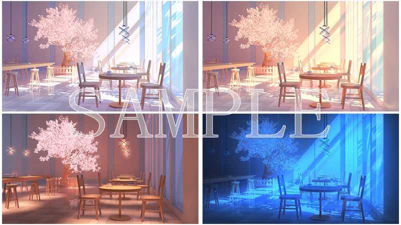 ゲーム背景素材「珈琲館2」