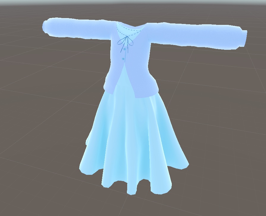 【こまどアバター専用】カーディガン&ワンピース【Unity2019対応】