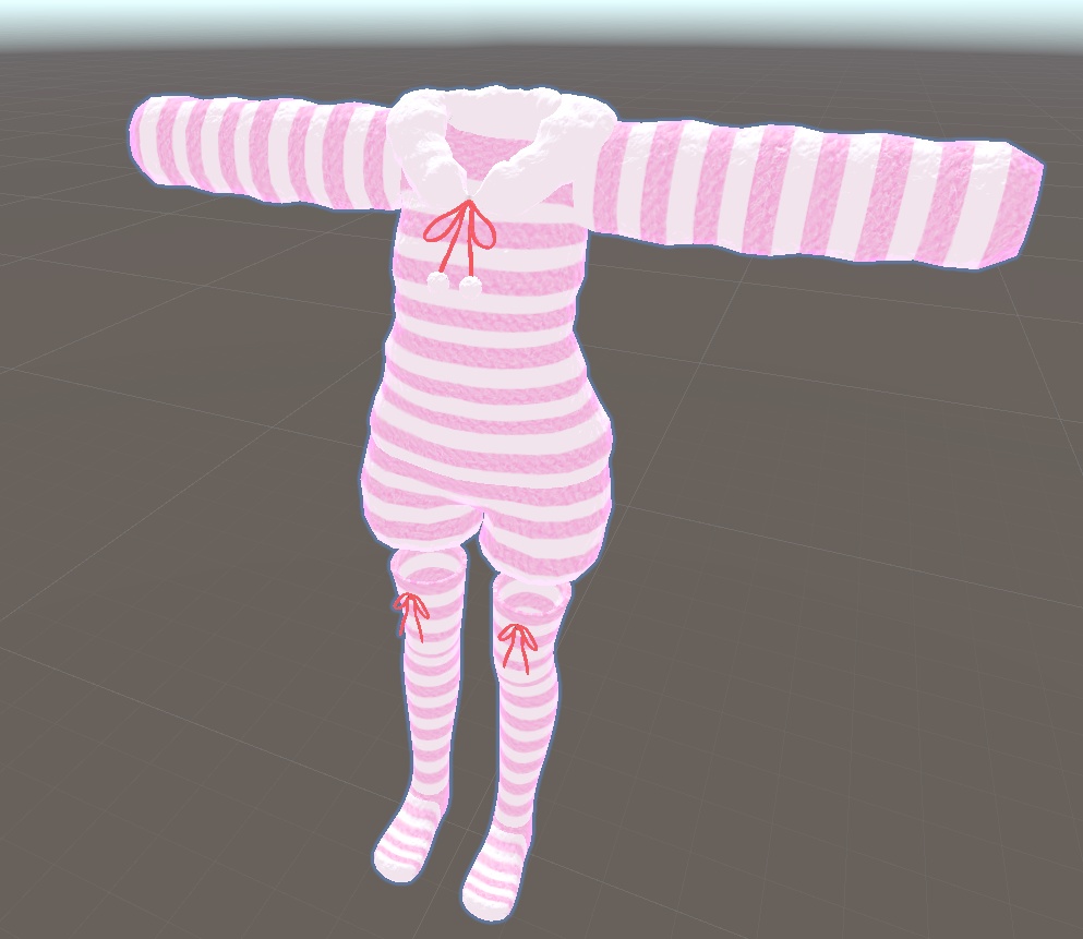 【こまどアバター専用】もこもこパジャマ【Unity2019対応】