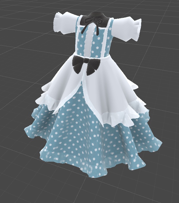 【こまどアバター専用】フリルワンピース【Unity2019対応】
