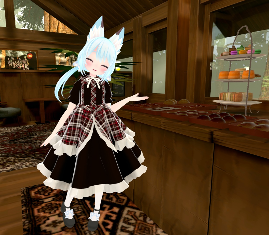 【こまどアバター専用】フリルワンピース【Unity2019対応】