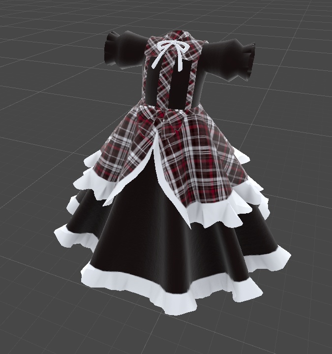 【こまどアバター専用】フリルワンピース【Unity2019対応】