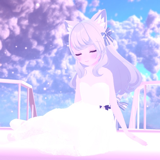 【こまどアバター専用】ウェディングドレス(ミニ)【Unity2019対応】