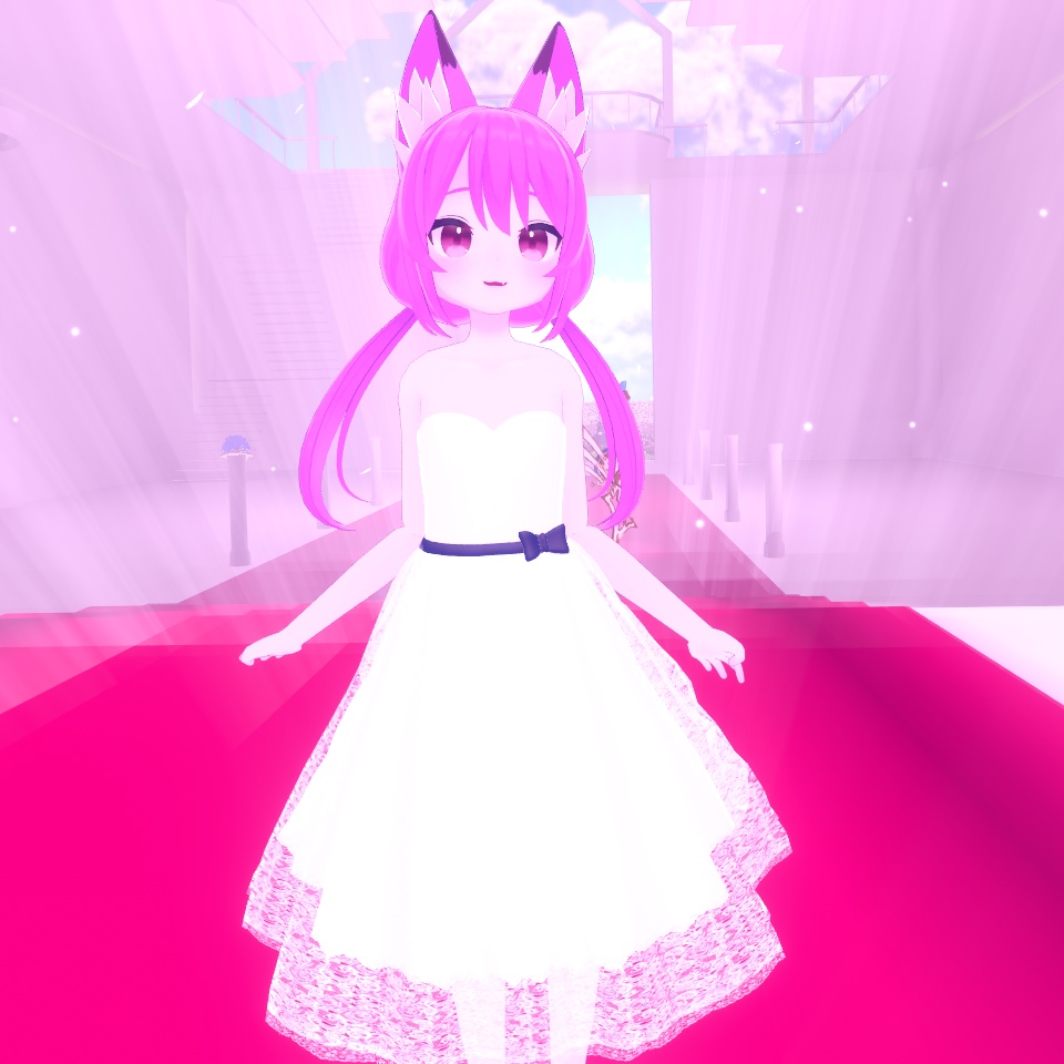 【こまどアバター専用】ウェディングドレス(ミニ)【Unity2019対応】