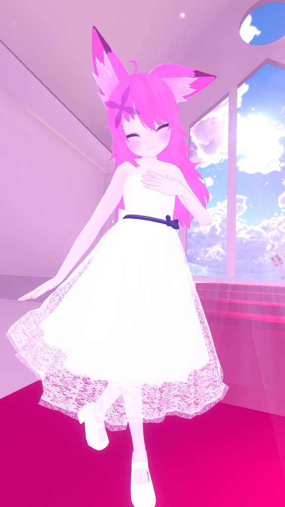 【こまどアバター専用】ウェディングドレス(ミニ)【Unity2019対応】