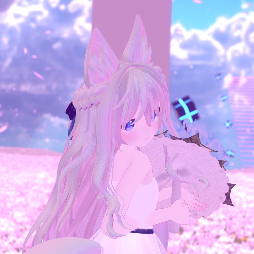 【こまどアバター専用】ウェディングドレス(ミニ)【Unity2019対応】