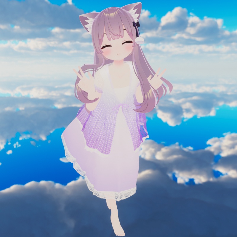 【こまどアバター専用】サマーレースカーデ【Unity2019対応】