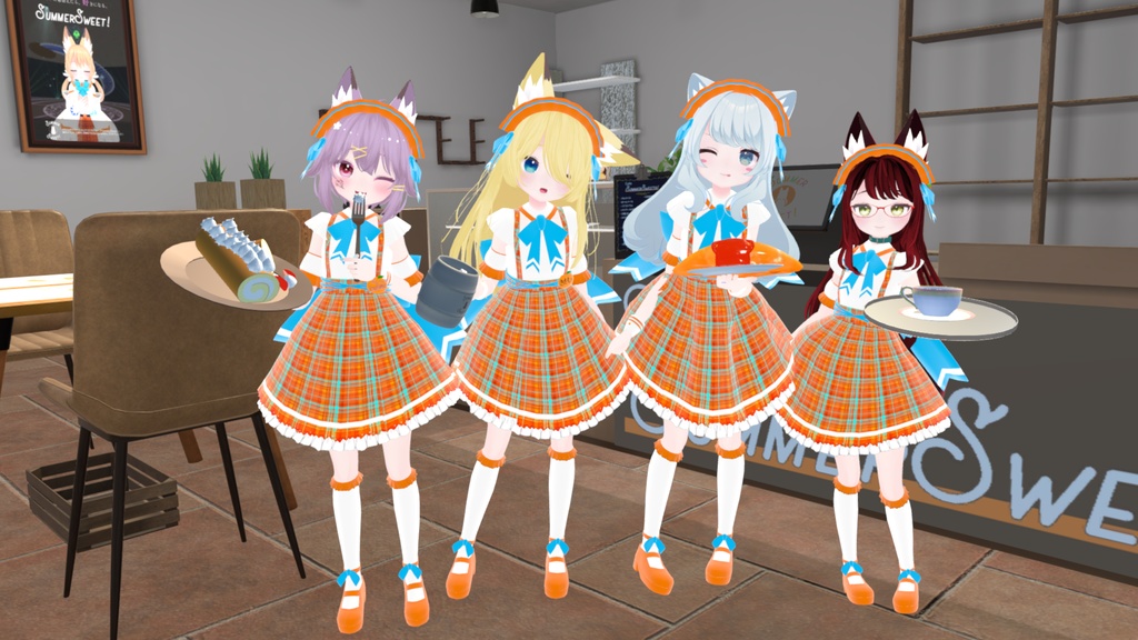 【こまどアバター専用】カフェ制服【Unity2019対応】