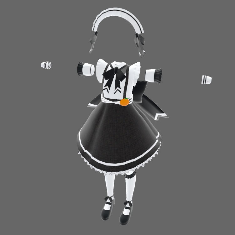 【こまどアバター専用】カフェ制服【Unity2019対応】