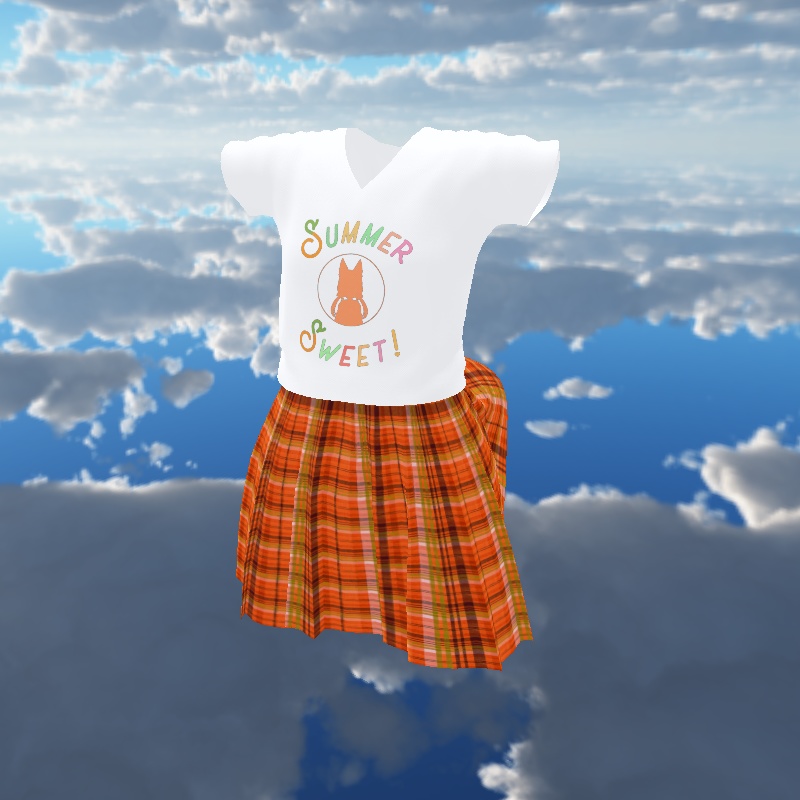【あまなつちゃん専用】Tシャツ&スカート【Unity2019対応】