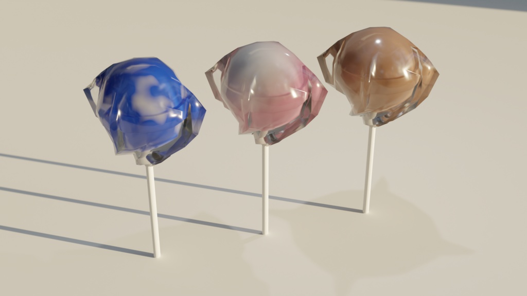 【無料あり】棒付きキャンディ3Dモデル