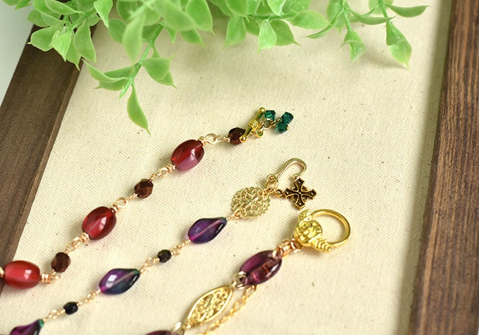 《悪友トリオ》ビーズブレスレット