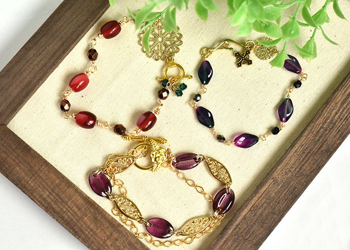 《悪友トリオ》ビーズブレスレット