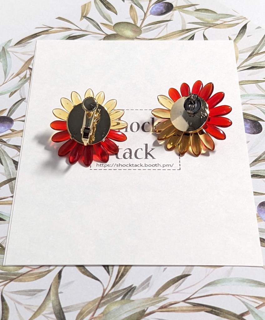 《西》親分カラーフラワーピアス