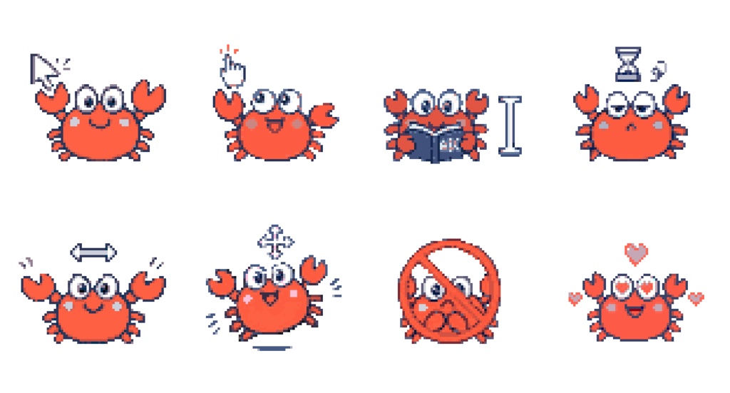 カニちゃんマウスカーソルセット Mac & Windows 両対応 🦀（無料） - kanichan - BOOTH