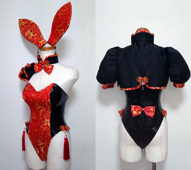 2wayエナメル チャイナバニーガール フルセット ※受注制作