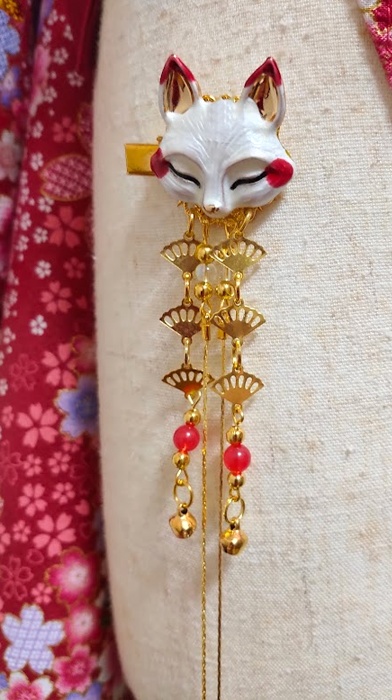 着物袖 和&チャイナバニーガール 赤