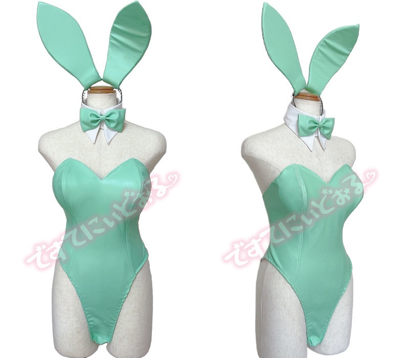 ストレッチレザー バニーガール ミント/抹茶/ウェッジウッドブルー