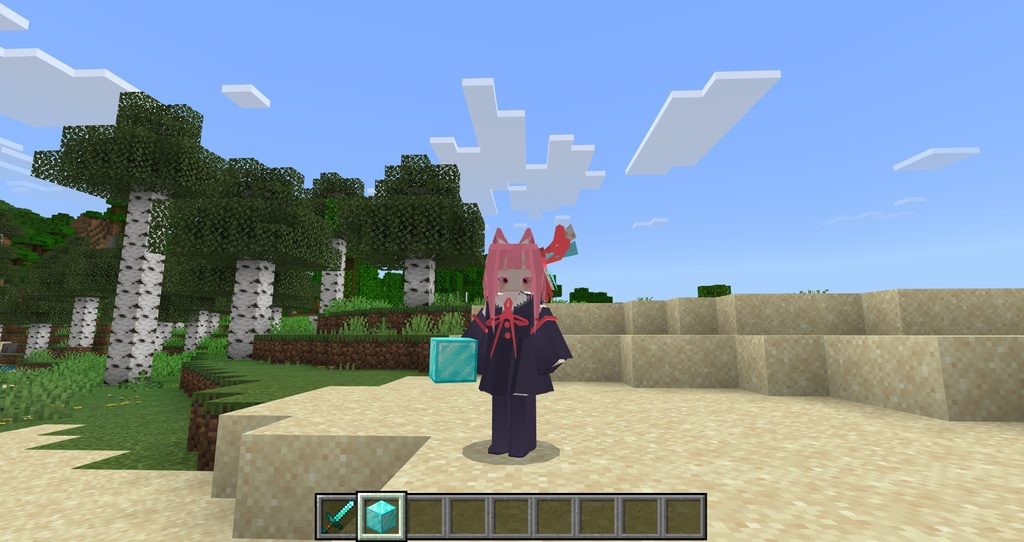 マインクラフト 統合版 minecraft マイクラ 4Dスキン 4.5Dスキン ケモミミ仕様 琴葉茜 ボイスロイド ...