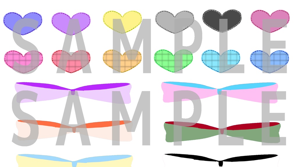 【背景/コメント背景/時計背景/おまけ素材セット】自分用に作ったやつのカラバリめっちゃ増やしたやつ