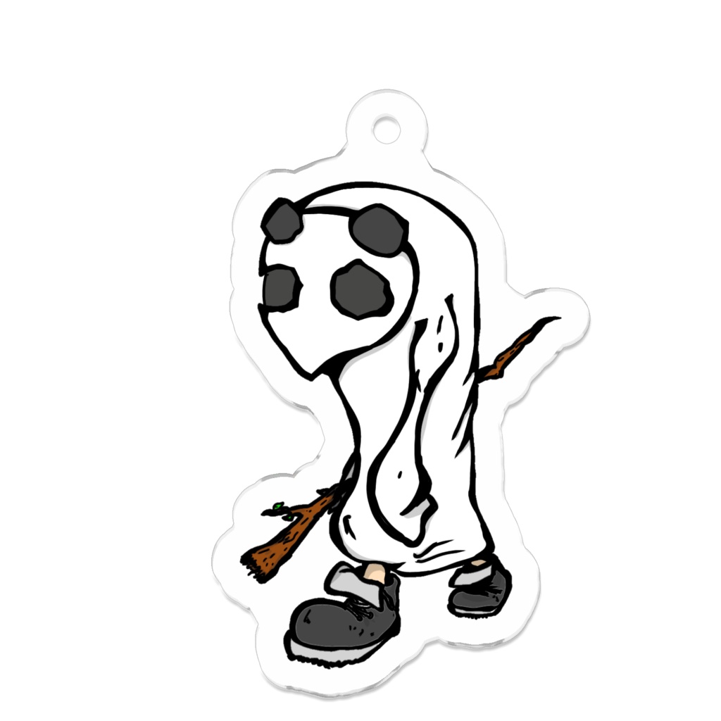 おばけ(ぱんだ)キーホルダー