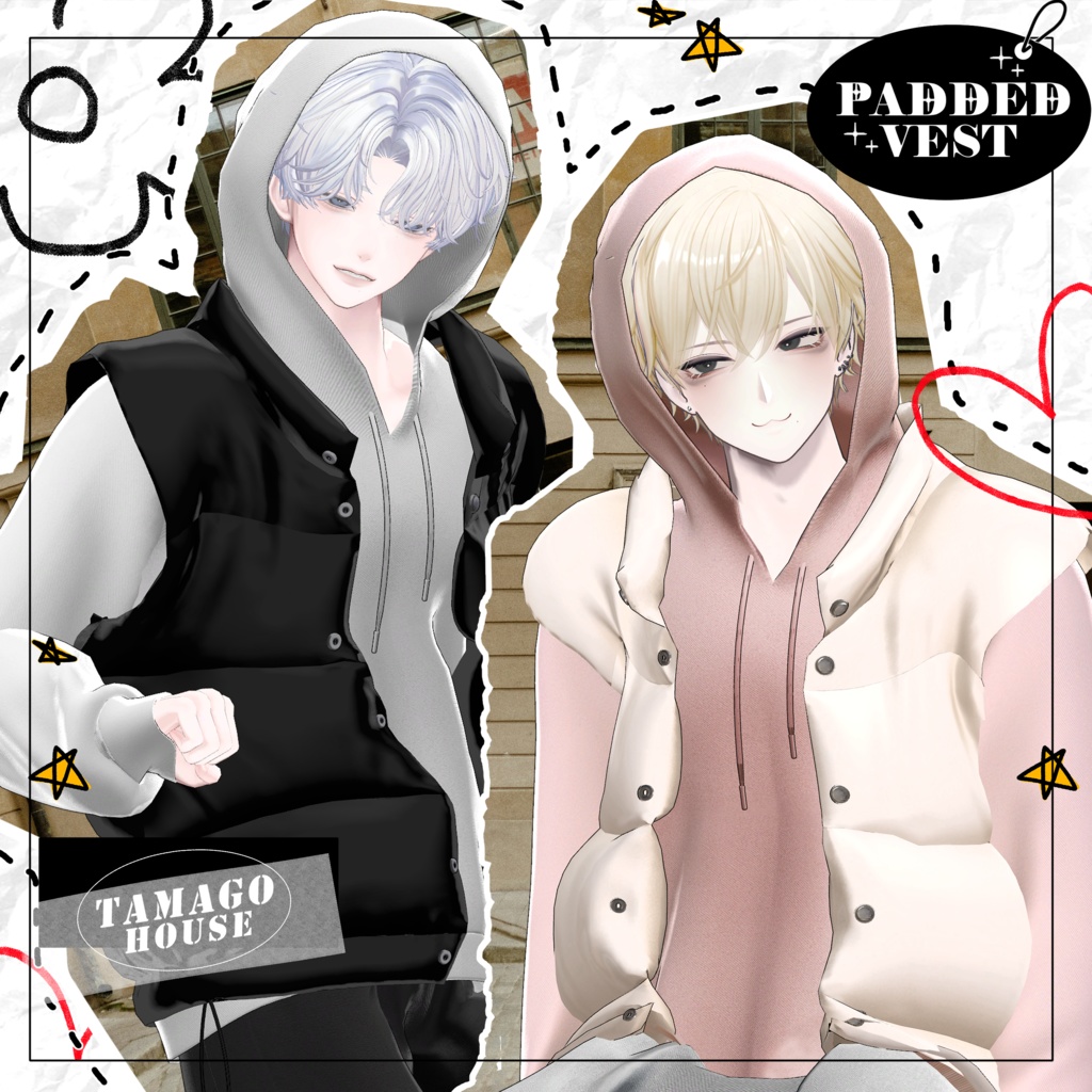 ✨✨✨✨BLACK FRIDAY SALE✨✨✨✨[4アバター対応です] PADDED_VEST