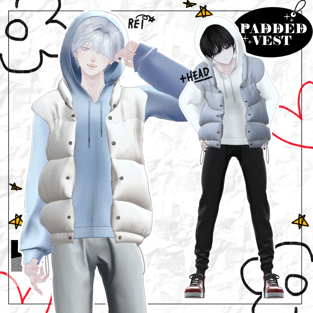[4アバター対応です] PADDED_VEST 缩略图 3