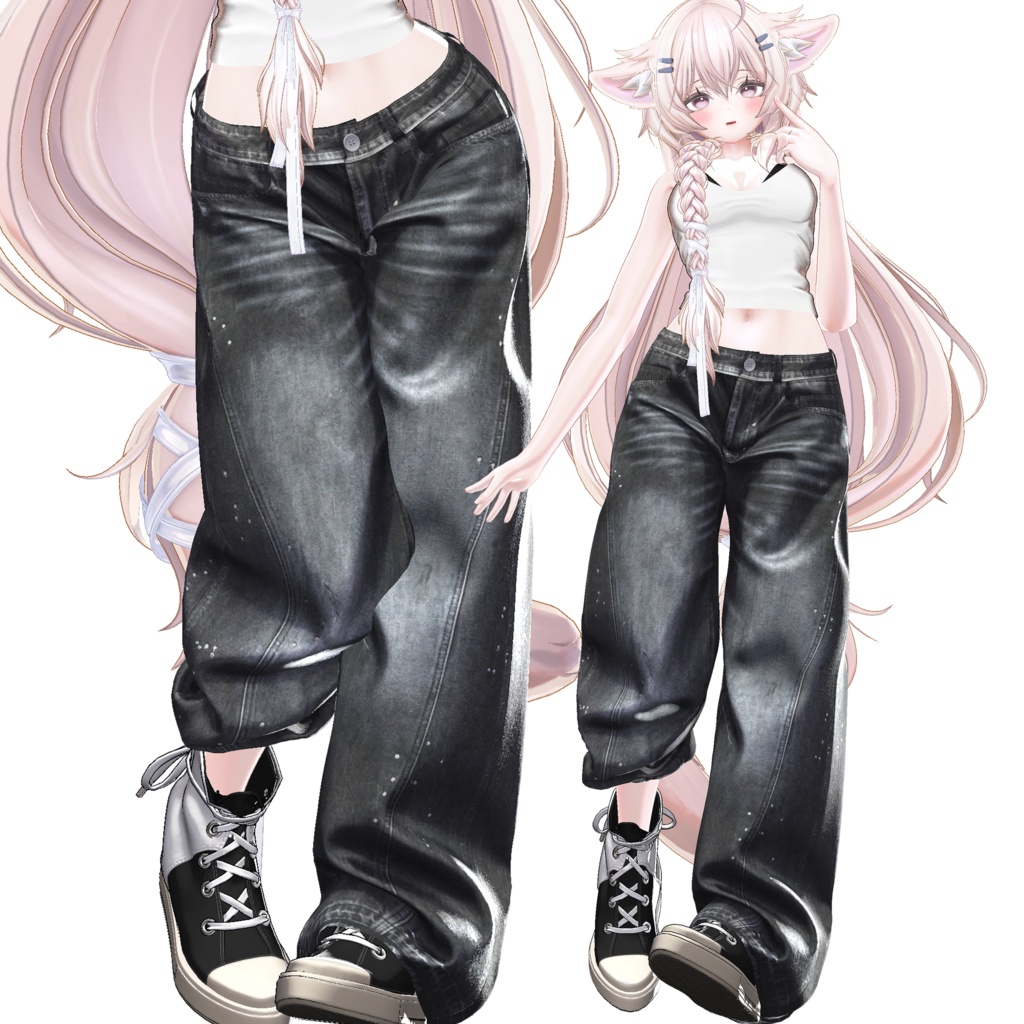 [9アバター対応です] half_roll_up