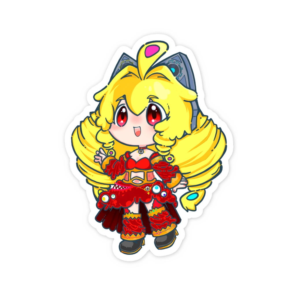 虹乃アルファ スマホステッカー