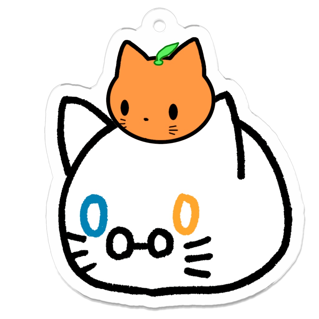 しらたま。みかんアクリルキーホルダー