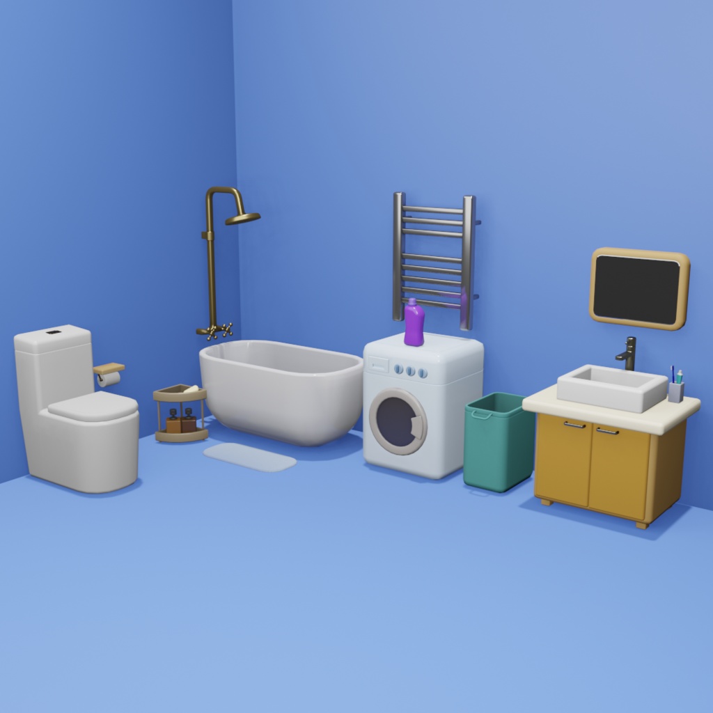 Cute Bathroom Set　キュートバスルームセット