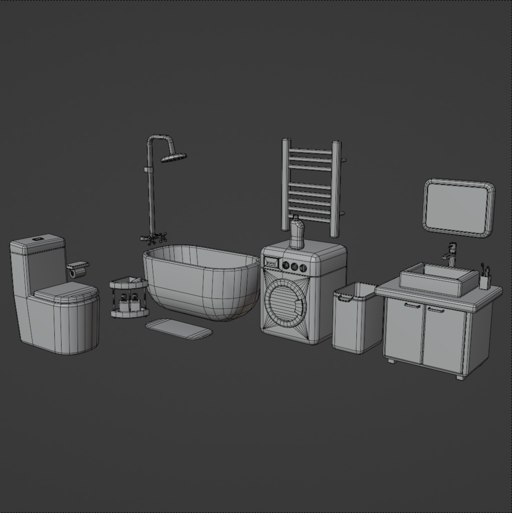 Cute Bathroom Set キュートバスルームセット