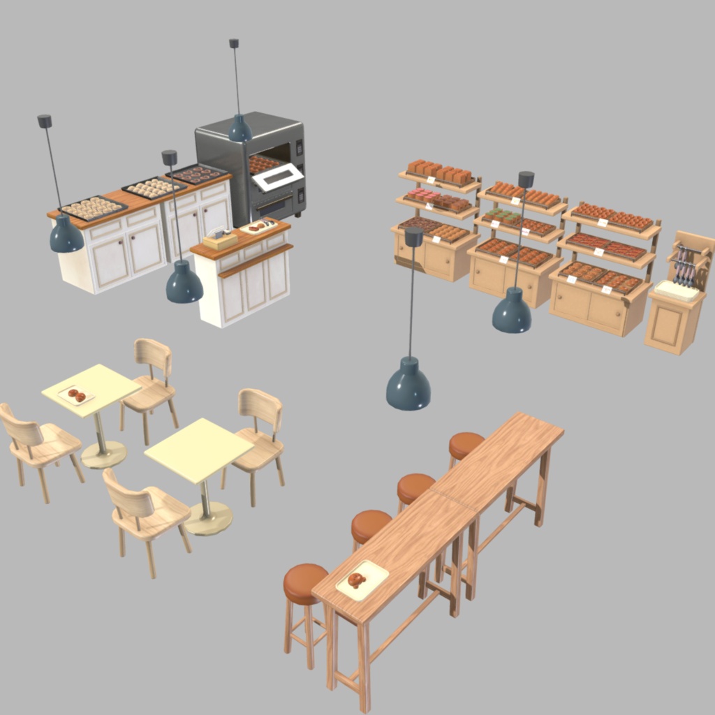 Cute Japanese Bakery Set キュートベーカリーセット