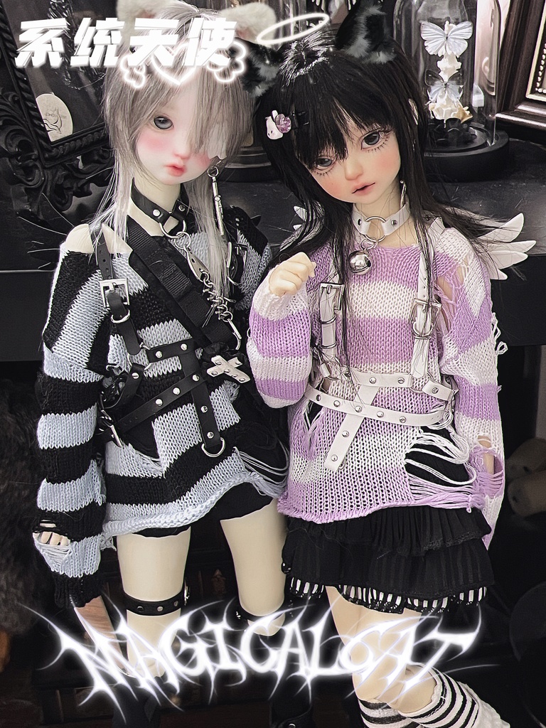 システムエンジェル・ベルト ベルト+子猫髪飾り+セーター(3点セット)