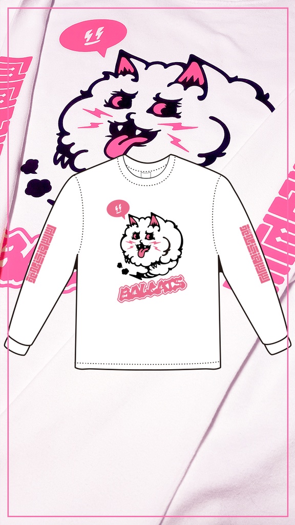 クラウディキャットtype-Ⓑ_ロングTシャツ