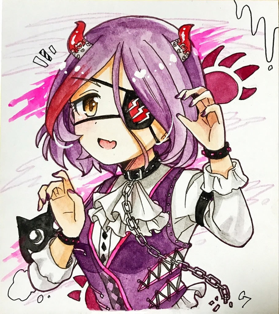 「美玲ちゃんCDジャケット衣装」小色紙原画