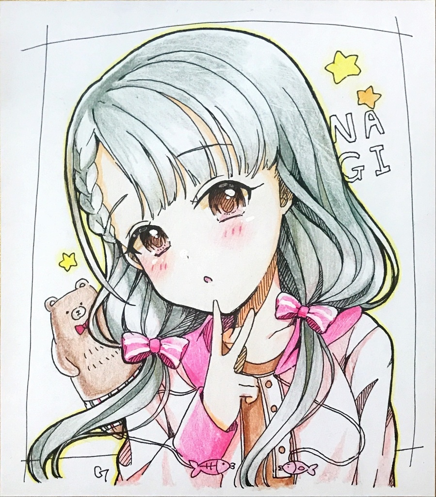 「わるなぎスタイル　久川凪」小色紙原画