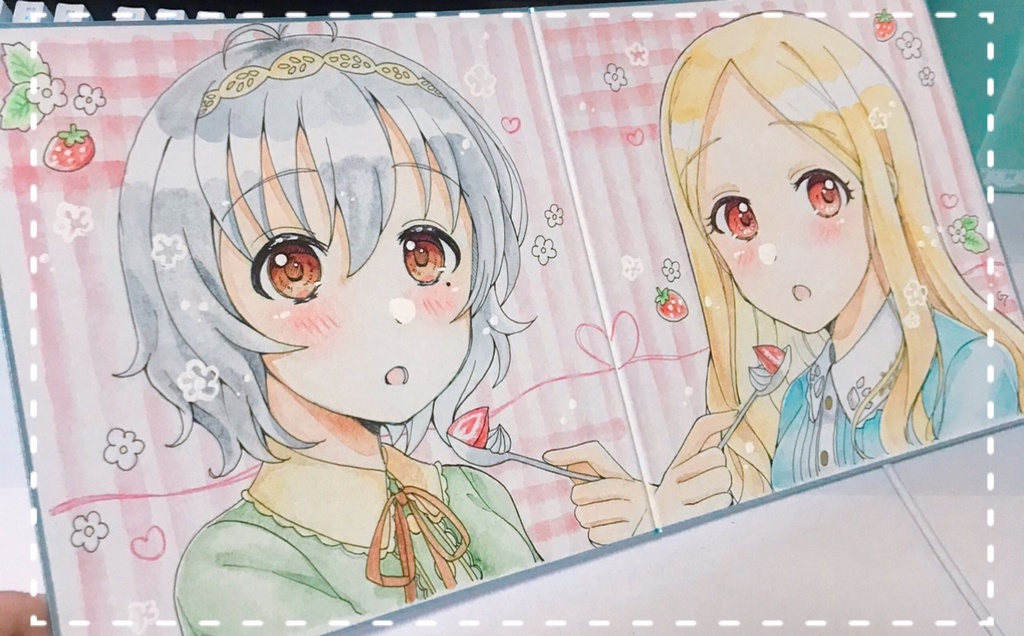 二連色紙『🍓』望月聖 成宮由愛