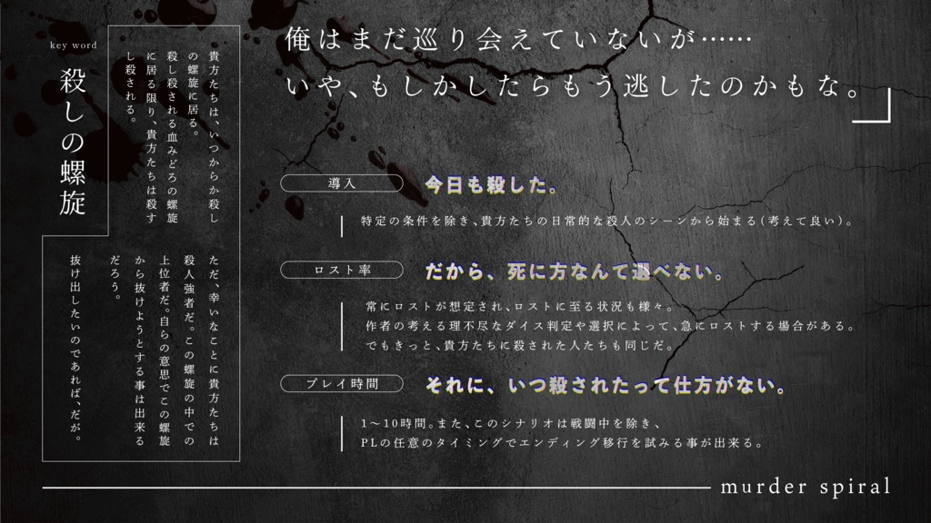 【エモクロアTRPG】マーダースパイラル