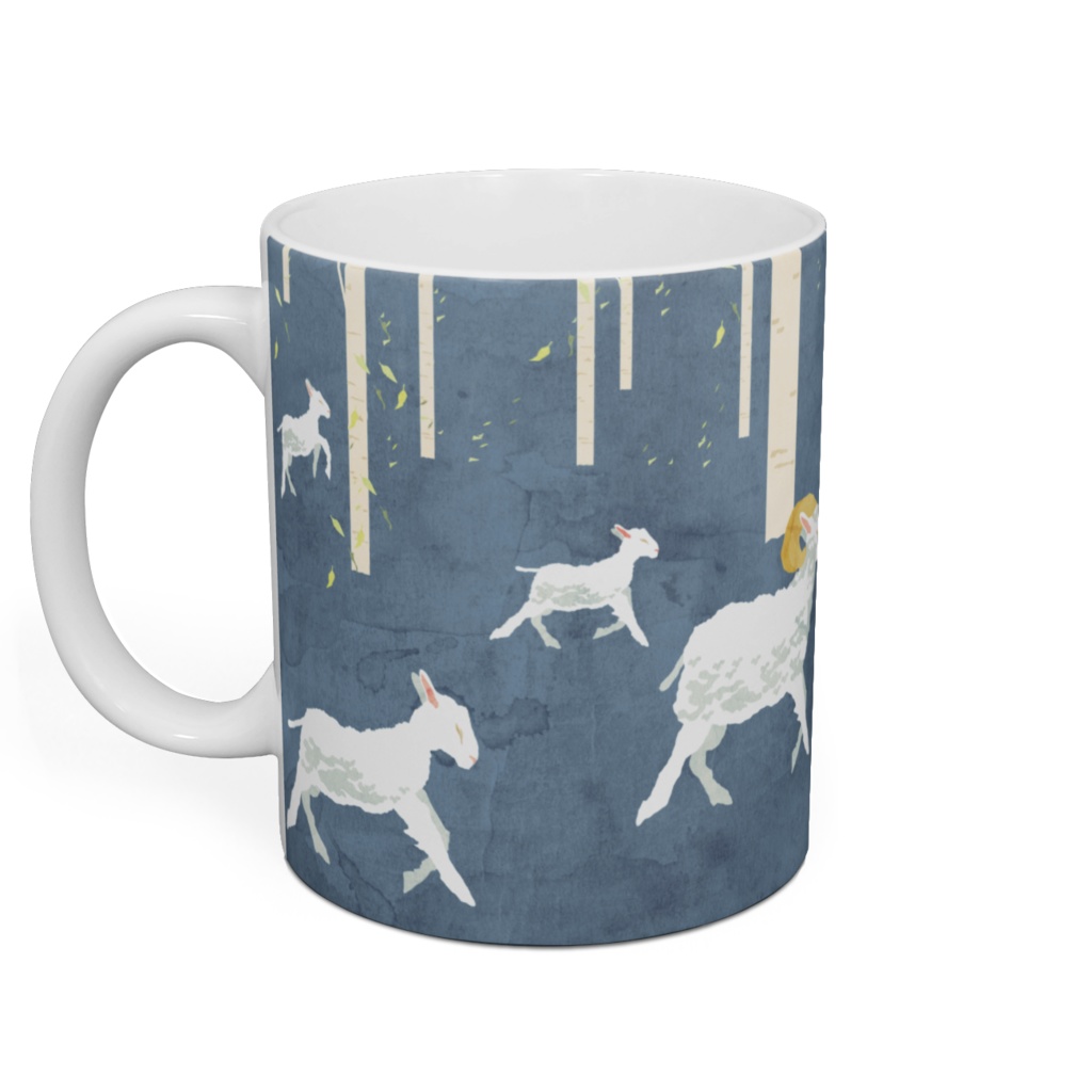 羊の群れ〈白樺メリーゴーランド〉青