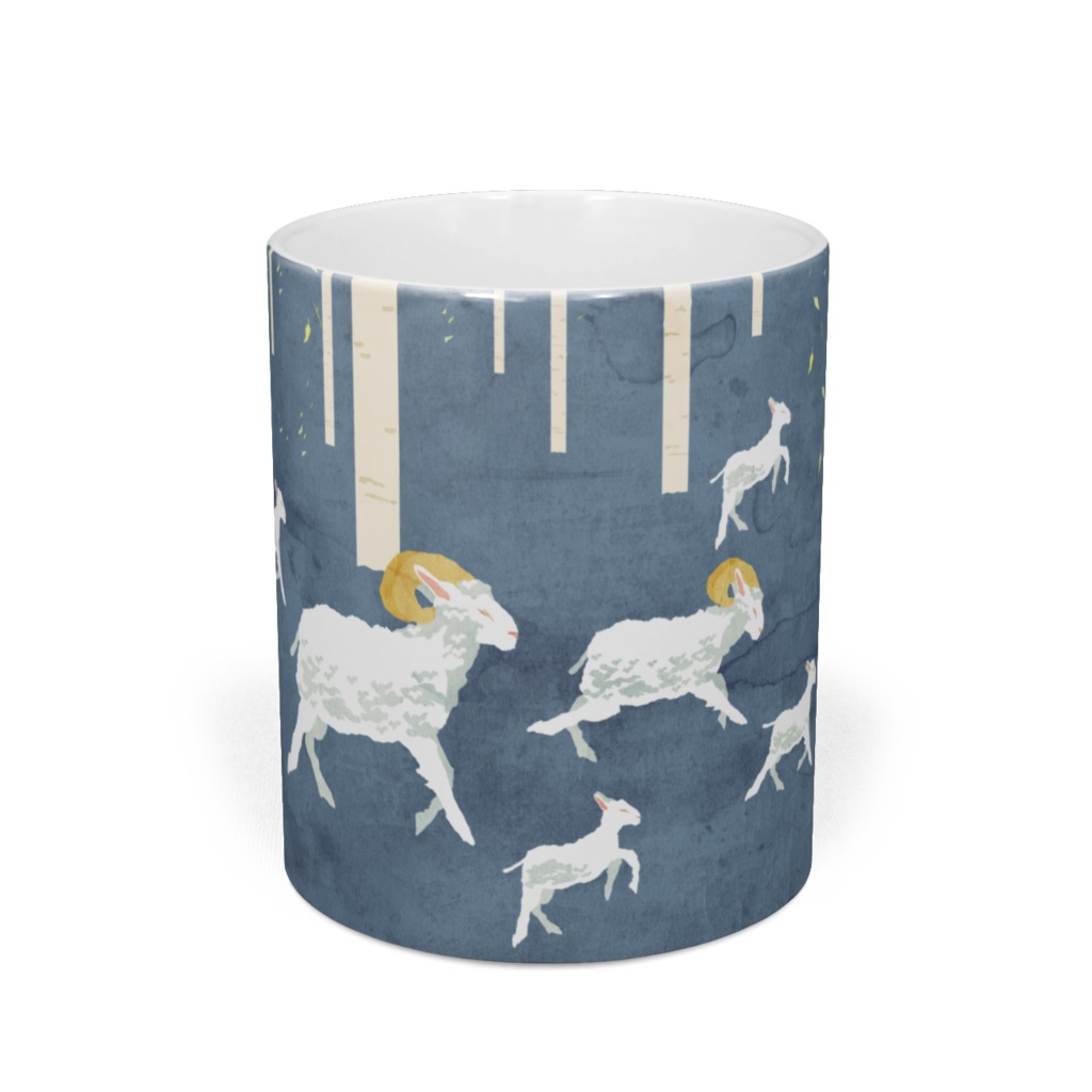 羊の群れ〈白樺メリーゴーランド〉青