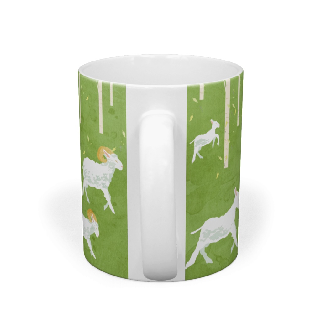 羊の群れ〈白樺メリーゴーランド〉緑