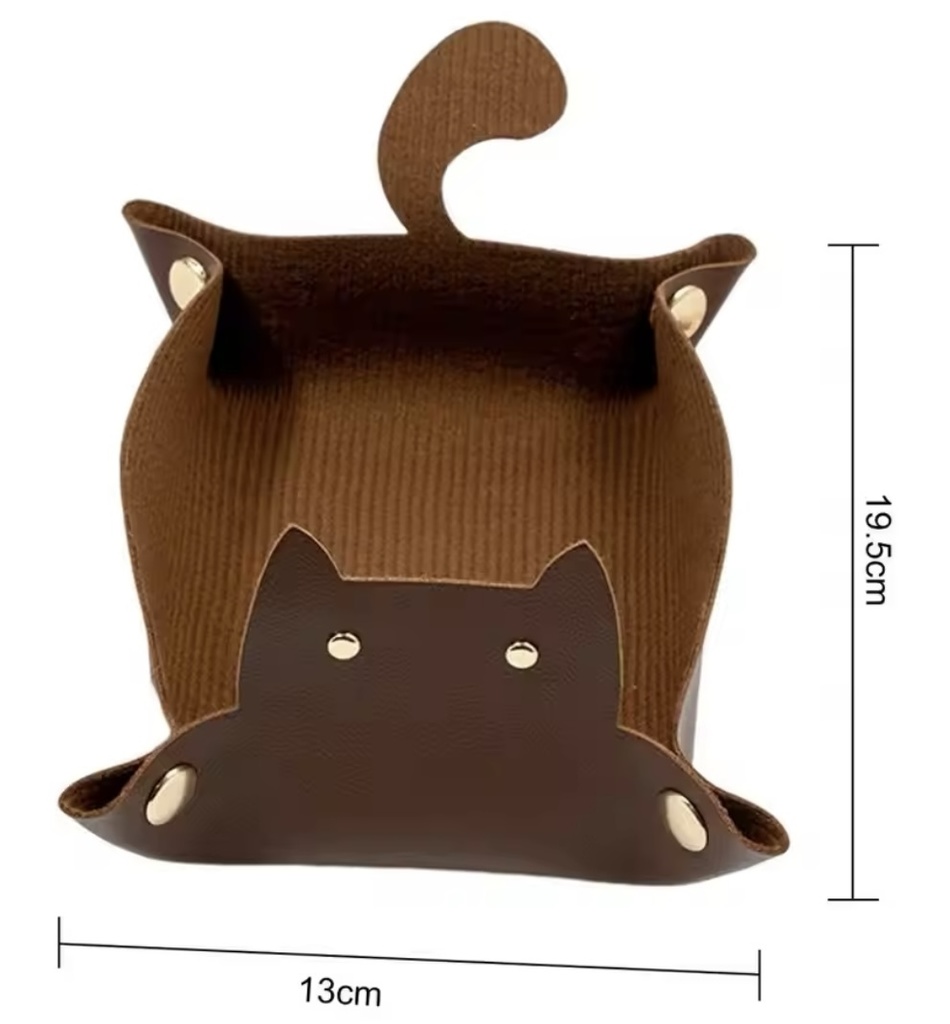 ねこレザートレイ